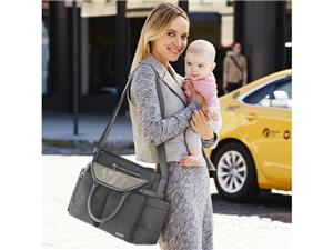 Skip hop Chelsea downtown chic diaper satchel charcoals shimmer